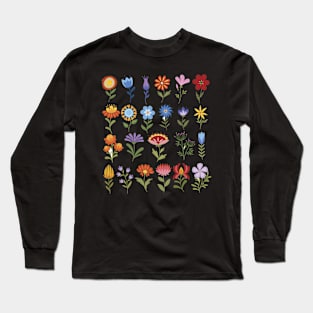 flower pattern Long Sleeve T-Shirt